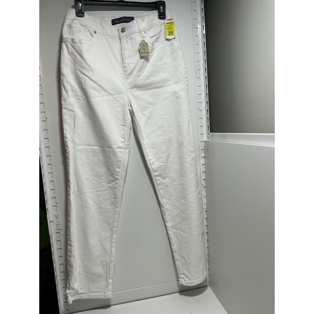 Gloria Vanderbilt Amanda Classic Taper White High Rise Jeans Womens 8P NWT